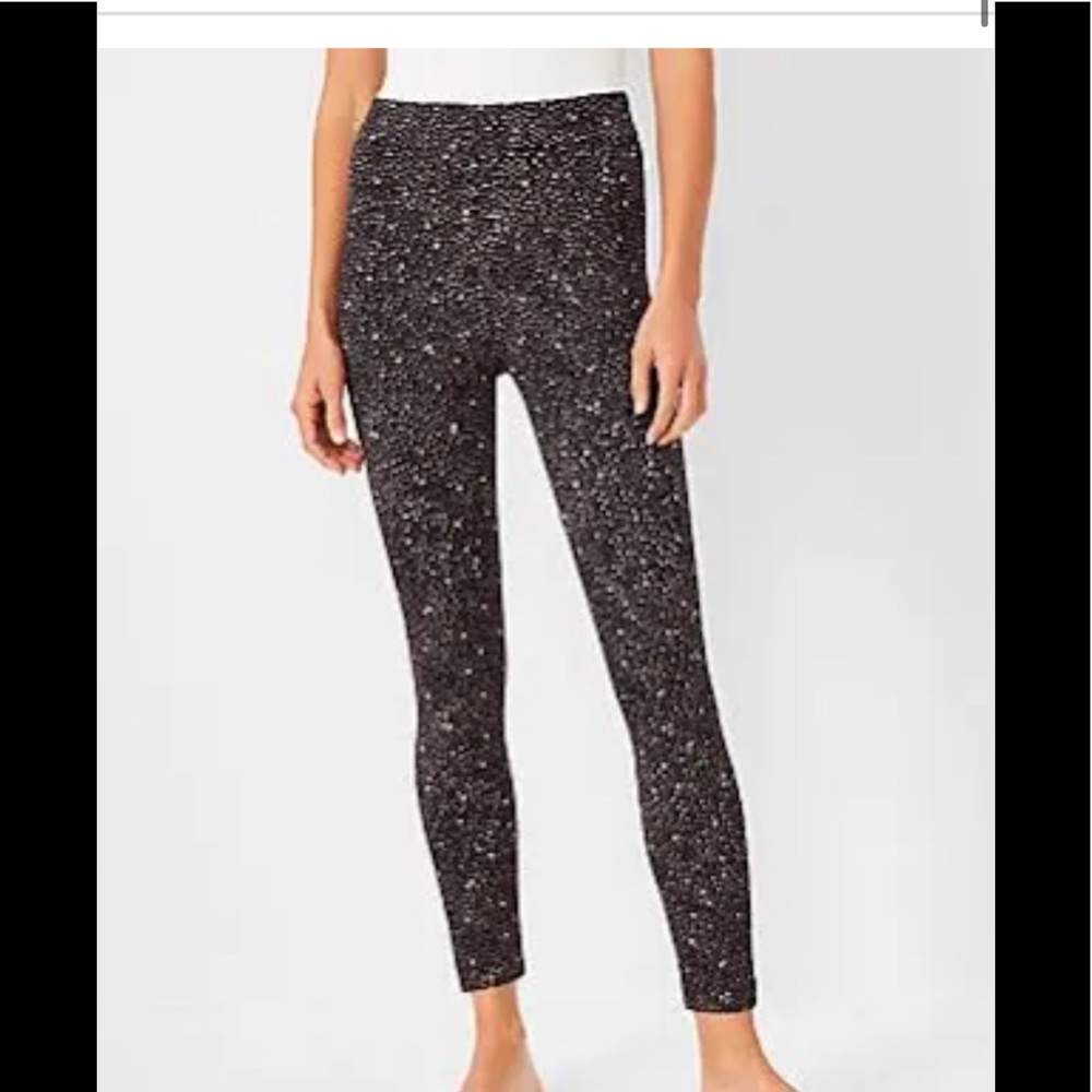 - Ann Taylor Starry Spotted Essential Leggings Black Multi
#7